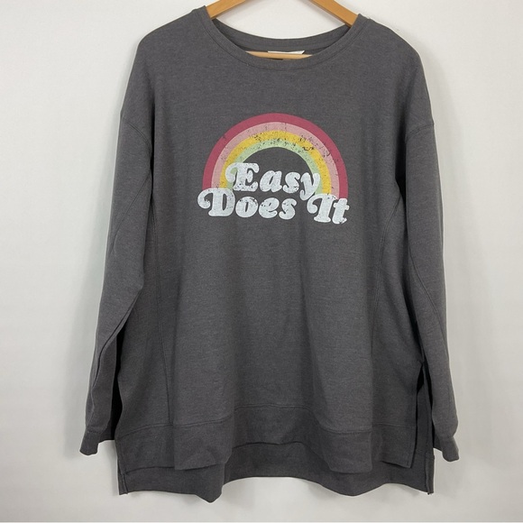 Wildfox Easy Does It Rainbow Sweatshirt Size XL - Picture 1 of 8